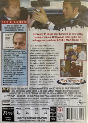 DVD NEW: Anger Management - 2003 Buddy Comedy, Jack Nicholson
