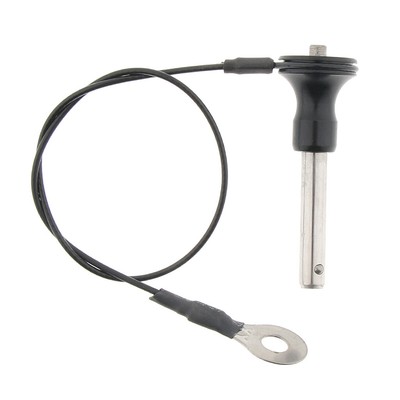 Steel Ball Lock Quick Release Pin, Push Button w/ Lanyard Anti-Rust 5 Sizes