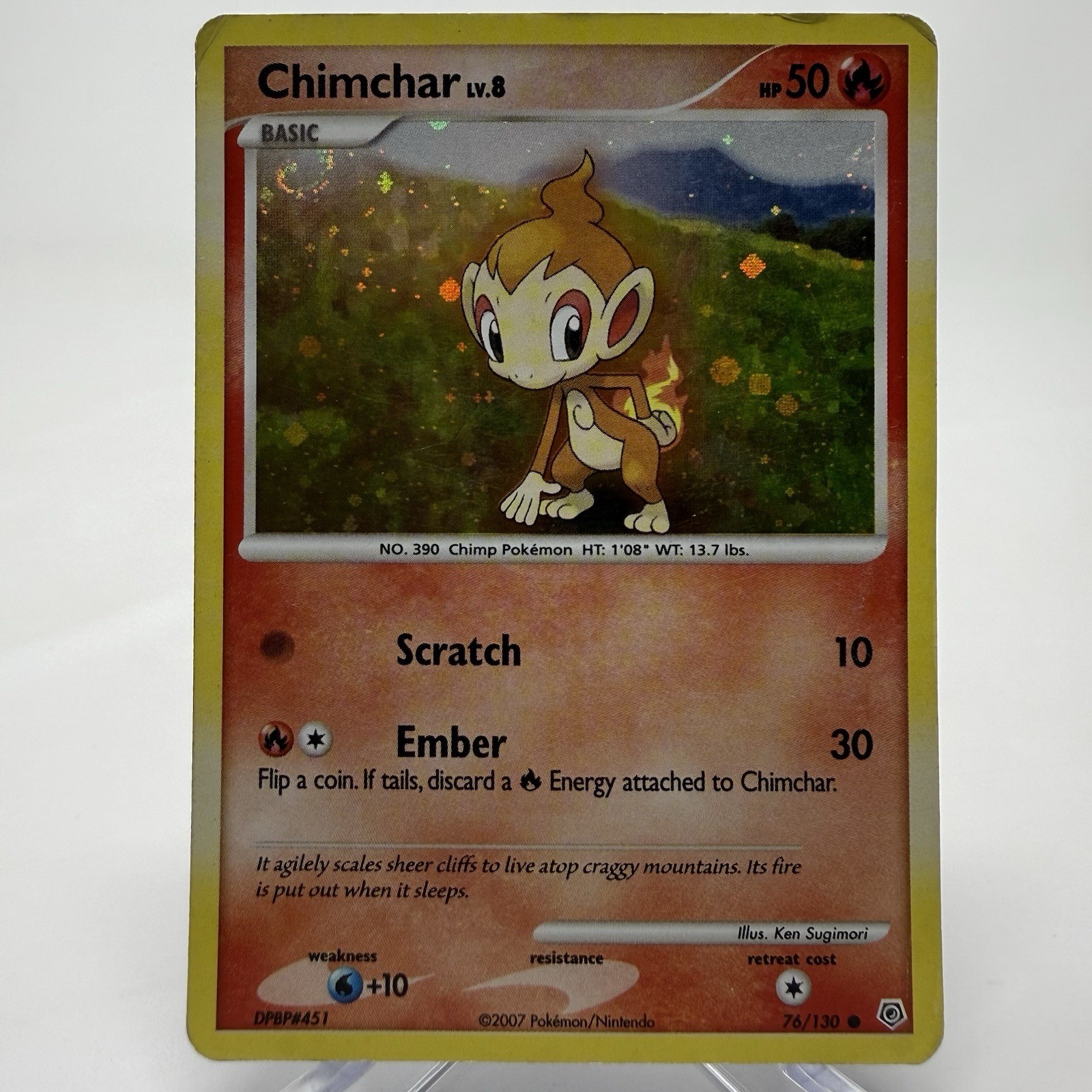 Pokemon Chimchar 76/130 Cosmos Holo Diamond & Pearl Promo DPBP#451