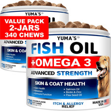  2 Pack Omega 3 Fish Oil for Dogs  Skin and Coat Supplement  Omega 3 for
