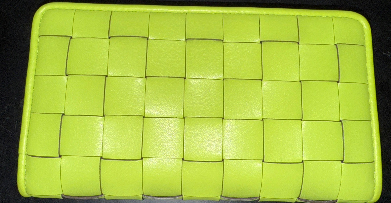 Michael Kors Jet Set Medium Woven Wallet Color:BRT LIMEADE Green