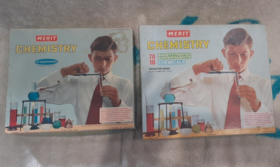 Job lot - 2 Merit Chemistry kit Set 1, set 1 rare antique 1962