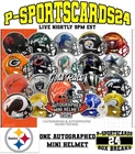 PITTSBURGH STEELERS 2025 GOLD RUSH SIGNED NFL FOOTBALL MINI HELMET LIVE FRIDAY