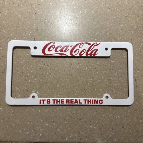 Vintage Coca Cola It’s The Real Thing License Plate Frame
