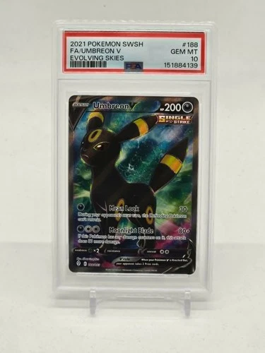 2021 Pokemon Evolving Skies Umbreon V 188/203 PSA 10
