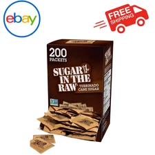 Sugar In The Raw Turbinado Cane Sugar Packets Natural Sweetener 200 Ct