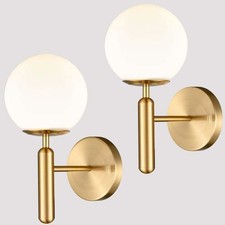 2pcs Wall Lights E27 Gold Bedside Sconce Lamp Living Room Hallway Loft Lighting