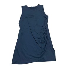 Nine West XL Black Sleeveless Ruched Casual Dress