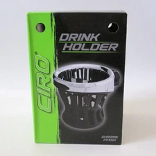 Ciro Chrome Drink Holder 50411 Black Mounted Cup Holder Open Box