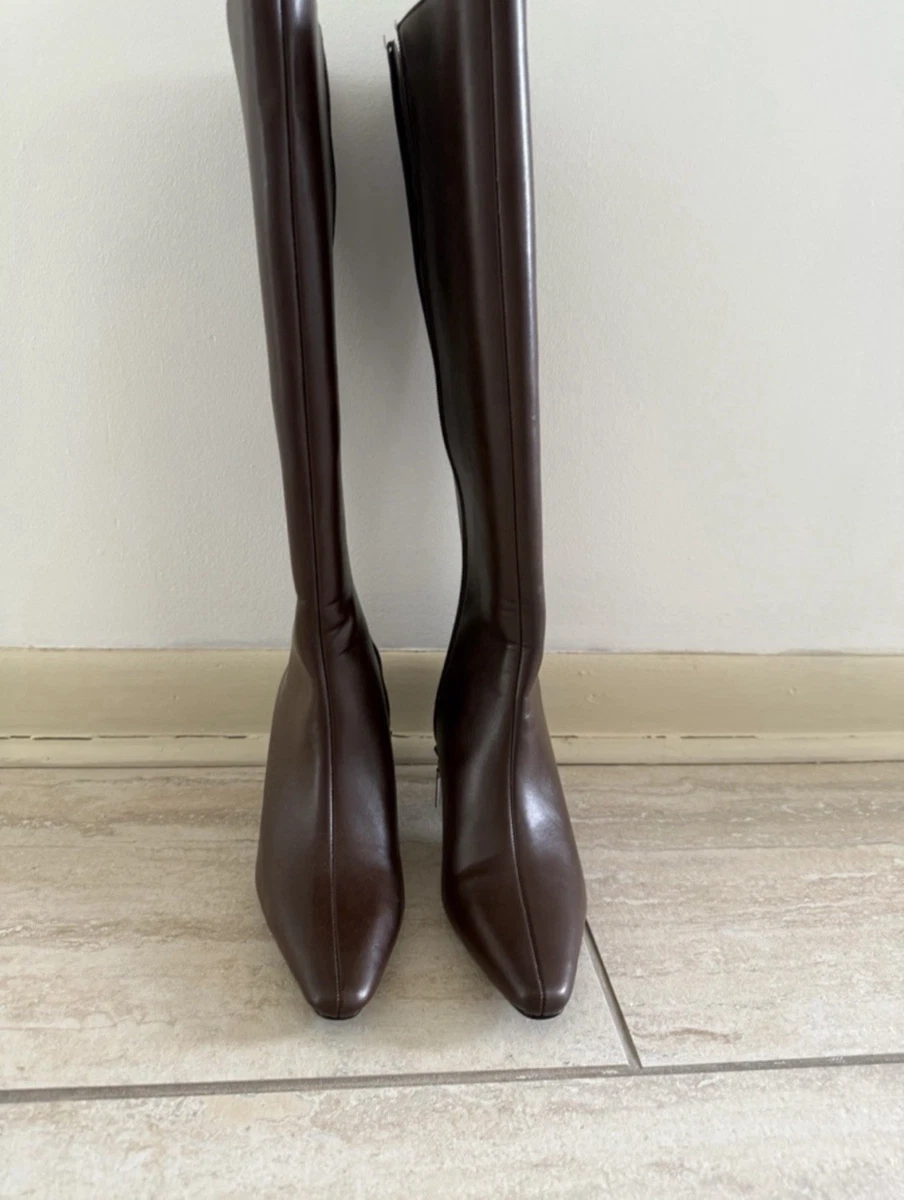 Block Heel Knee High Boots Pointed Toe for Women for sale | eBay