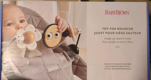 Black and White Toy Bar for Bouncer with Googly Eyes Easy Adjustments