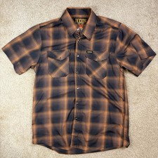Dixxon the Hardin Men's Medium Bamboo Pearl Snap Button-Up Western Flannel