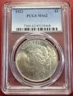 1923 $1 Peace Dollar. PCGS MS-62. Free Shipping