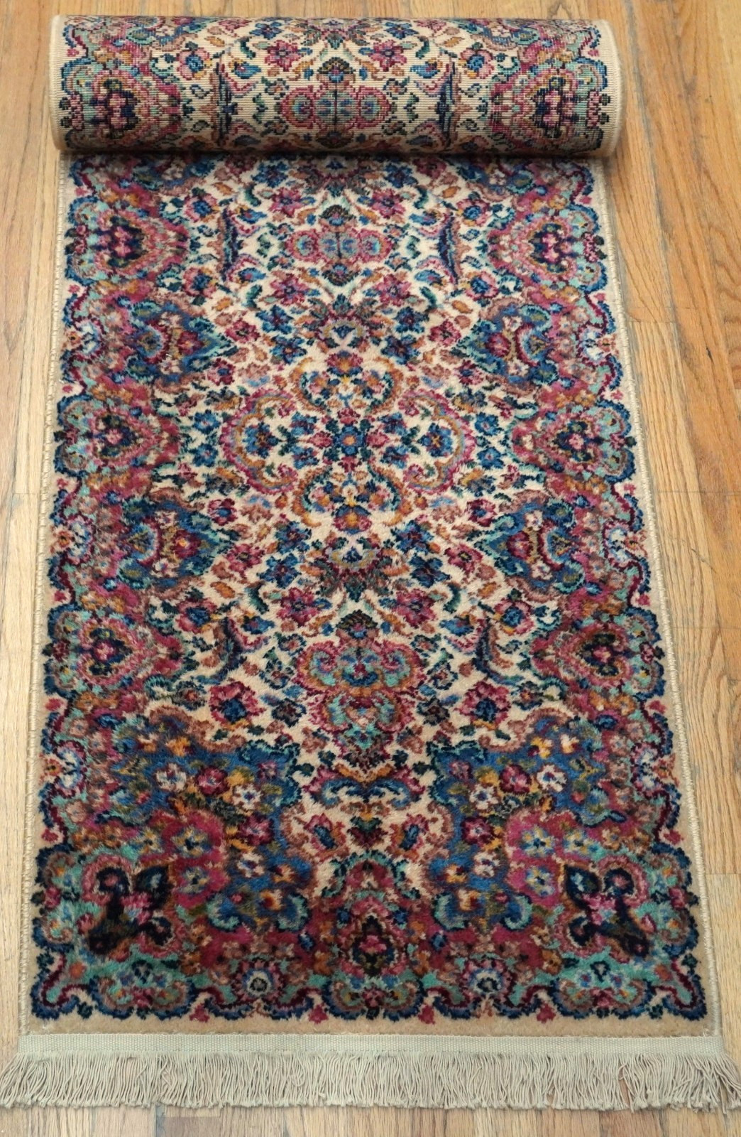Authentic Original Karastan# 759 Kirman Wool Pile American Runner Rug 2'2" x 9'