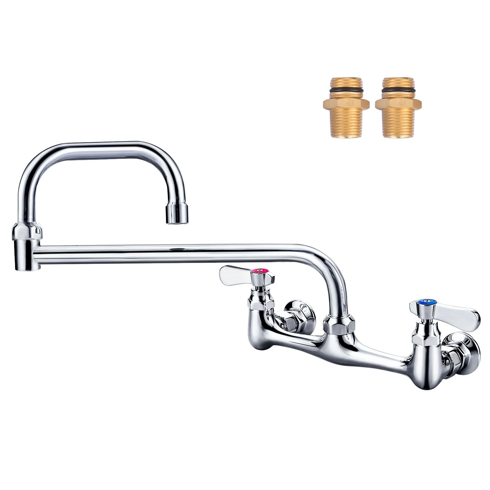 Commercial Sink Folding Faucet 18" Swivel Jointed Spout Chrome Brass