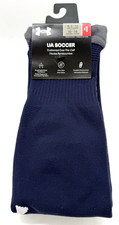 UA Performance Under Armour Over the Calf Soccer Socks Midnight Blue/Gray Large