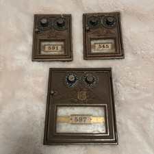 Lot of 3 vintage Post Office door mailbox combination lock keyless