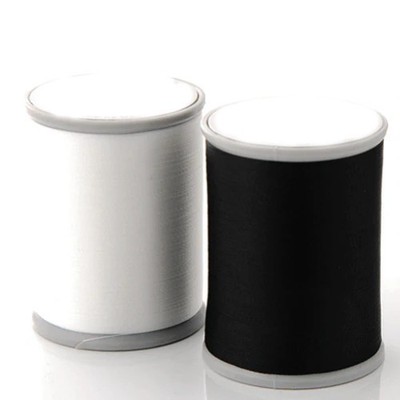 8 x 100% Polyester Nähgarne je 100m 4 weiß & 4 schwarz