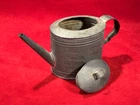 ORIG CIVIL WAR ERA SOLDIER'S PERSONAL TIN COFFEE / TEA KETTLE - FLAT BOTTOM
