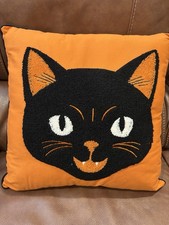 Halloween Pillow Cat 18x18 Collector Fall Spooky Season