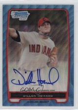 2012 Bowman Chrome Prospects Blue Wave Refractor 17/50 Dillon Howard Auto 2t4