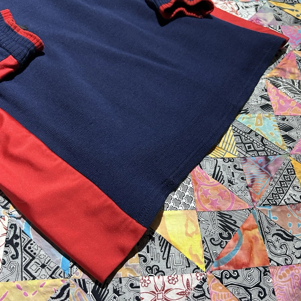 Vintage Spyder Padded Ski Sweater Pullover 100% Wool Size XL Navy Red White 80s - Image 3 of 4