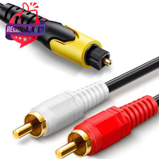 192khz Dac Optical To Rca Converter, Optical Audio Cable To L/r Stereo Audio