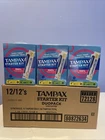 Tampax Starter Kit - Full Case - 12 Boxes Of 12ct (144 Total)  DUO PACK