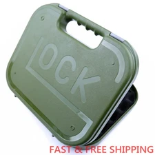 Black / Green Hard Case For G lock Pistol Handgun Hard Pistol Case Lockable