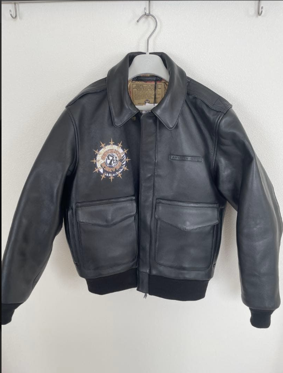 New FFVII Remake x Avirex A-2 Leather Jacket Size38 Tifa Seventh