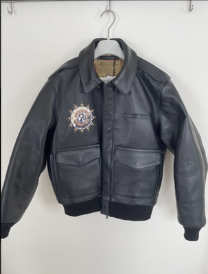 New FFVII Remake x Avirex A-2 Leather Jacket Size38 Tifa Seventh