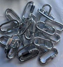 Lot of 20 Goliath Industrial Quick Link 3/8" Safety Tow Chain - 