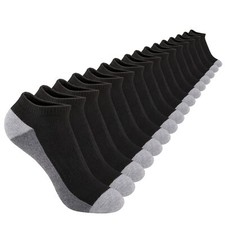 Boys Ankle Athletic Low Cut Socks - 8 Pairs for 6-8 4-6 8-10 Years Old - Half...