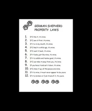 German Shepherd - CUSTOM MATTED - Dog Art Print - P/L