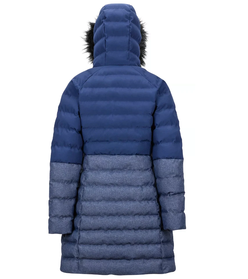 Chaqueta para mujer Marmot Margaret sin plumas de piel sintética azul marino ártico pequeña (4-6) ¡NUEVA CON ETIQUETAS! Foto 4 de 4