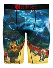 Ethika FOLLOW THE ROAD Lightning Bolts Jungle Animals Long Boxers Men's NWT