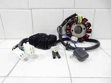7 WIRE RECTIFIER REGULATOR & 11 POLE COILS AC STATOR MAGNETO FOR GY6 MOTORS 