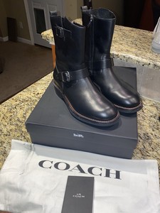 coach leather booties