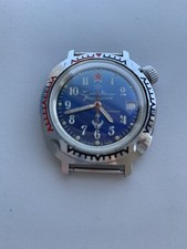Vintage Vostok Komandirskie Amphibian Submarine Watch Ussr Crown at 2 O  clock