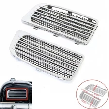 Chrome Radiator Grills Lower Fairing For Harley Touring Twin Cooled FLHTKSE