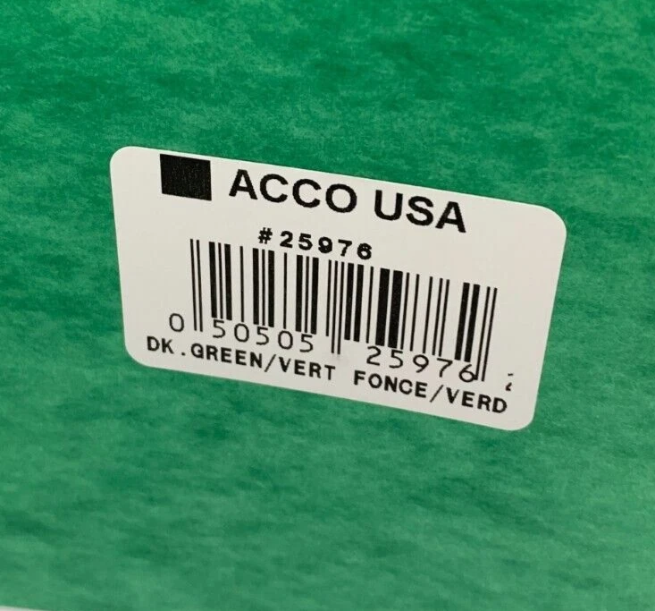 ACCO Pressboard Report Cover Prong Clip Dark Green 3 Inch Capacity 25976 - Image 3 of 4
