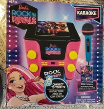 Barbie Rock'n Royals karaoke machine with cd and microphone