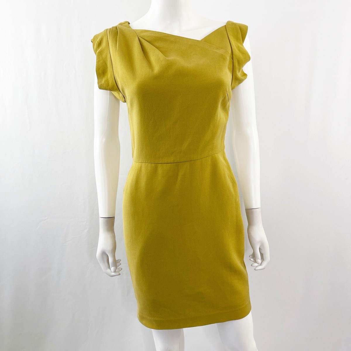 3.1 phillip lim green dress Mini Sheath Size 0 Asymmetrical Ruffle Chic la femme