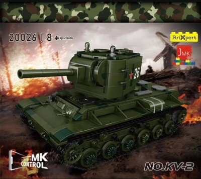 MouldKing Ferngesteuerter Modellpanzer Sowjetunion KV2 Panzer Kettenfahrzeug WW2