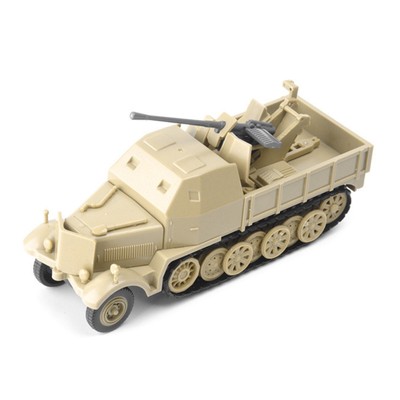 4D Unassembled Half-track Armored Vehicle FLAK37  Model 1:72 DIY Model Ornaments
