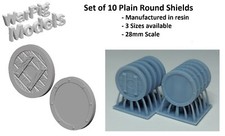 Shields x10 Plain Round 28mm - 32mm Scale Fantasy Oldhammer NEW Dwarf Human etc.