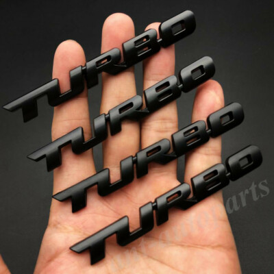 4x 3D Chrome Metal Turbo T Car Trunk Rear Tailgate Emblem Badge Decals Sticker E - Foto 13