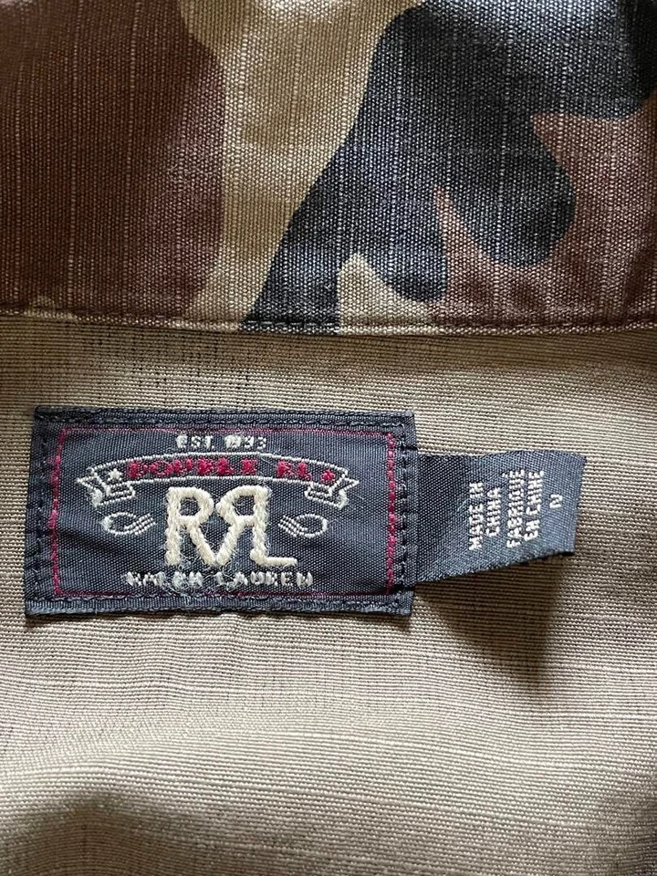 Auténtica chaqueta militar RRL 13 estrellas botón camuflaje etiqueta talla S Foto 2 de 4