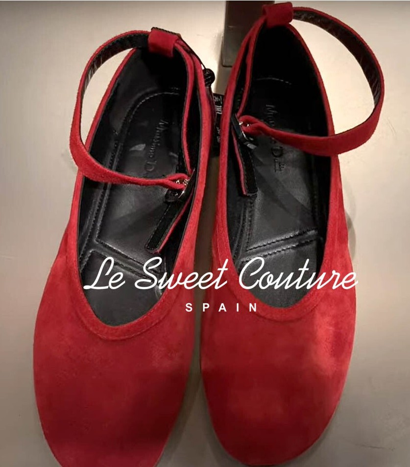 【MASSIMO DUTTI】 Lace Up Flat Shoes /追跡付 MASSIMO DUTTI FW24 Soft ballet flats with detachable ankle