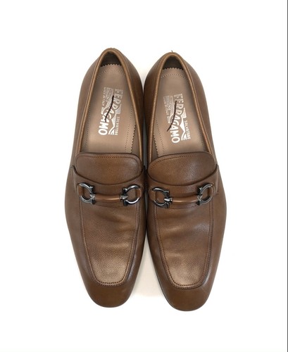 Salvatore FerragamoMen's Benford Textured Leather Slip-On Bit Loafers